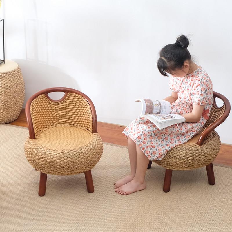 9C藤椅天人然靠真藤藤靠背椅编竹编小椅子滕椅腾椅子114阳台矮椅