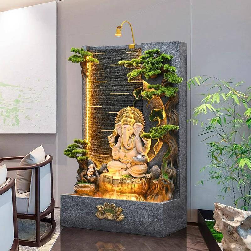 水幕墙流水入户DGW玄屏风断酒店葫芦墙景观开业招隔财摆件落关地