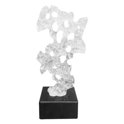 创意透明太风湖石摆件新中式格饰树脂抽太湖石摆家象雕塑摆件软装