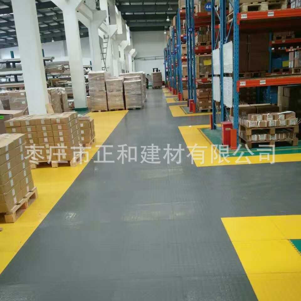 仓库用工业地板工PV地C拼塑胶接地板正和软砖厂家业QDQ地板