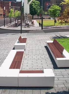 户政外泰科石GRC水磨石凳市园林休闲椅透光F99TJMJH花树坛坐池座