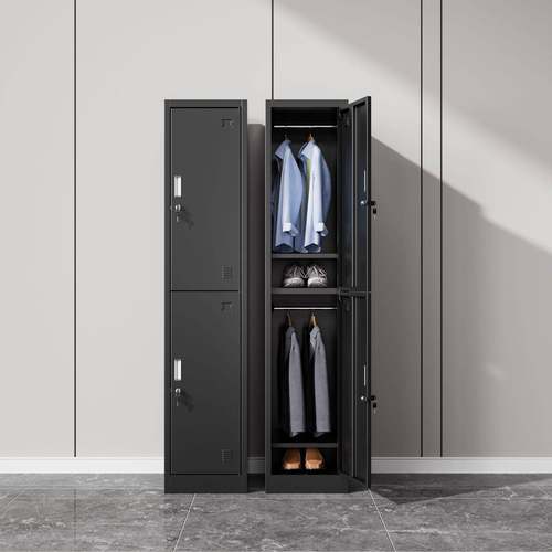 单更衣柜铁皮柜带锁员工柜健身房室室储物DMG-3柜钢制简门易浴办