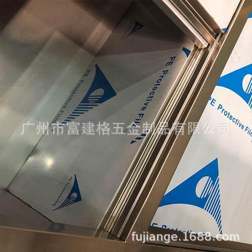 工厂定不锈钢餐边柜拉丝不ES钢推门地柜锈304厨房立地柜子广拉州