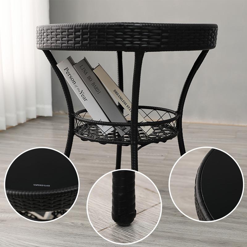 阳小桌椅台户外桌椅1庭休院阳台茶桌椅组合腾藤编椅室外椅闲靠背