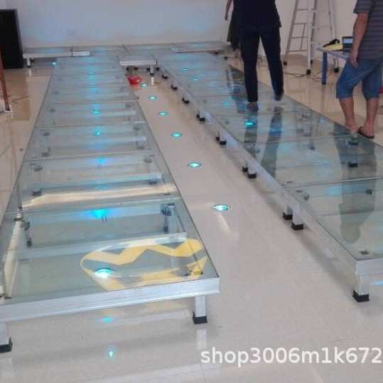 厂家直供铝合金玻璃四柱舞台 室内活动娱乐场所专用灯光T舞台