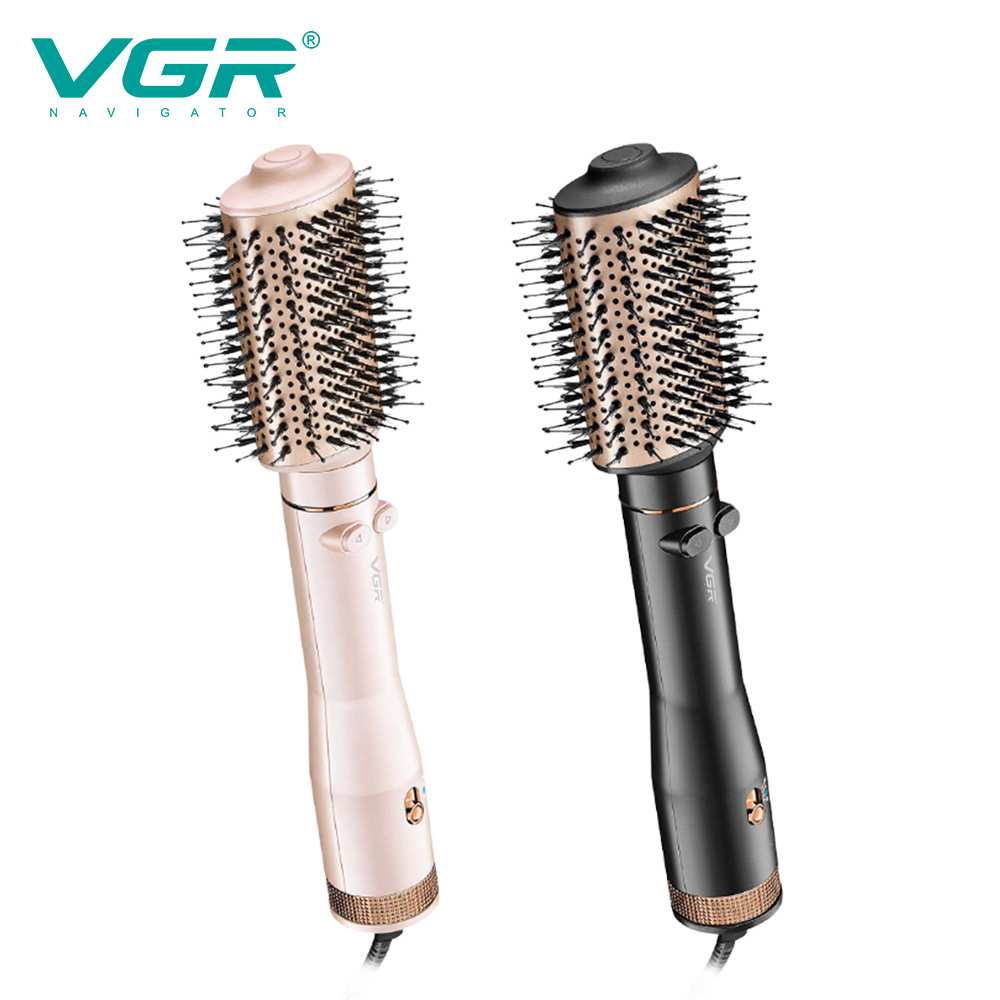 VGR494多功能热风梳电热梳学生女士家用卷发梳电卷棒旅行直发梳