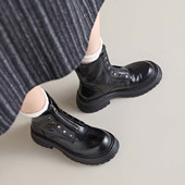 羊皮短靴加绒马丁靴厚底增高鞋 1983 女靴子通勤日常鞋 冬季 新款