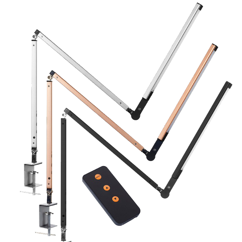 工作夹子台灯长臂绘图灯折叠护眼美式led书桌办公室书房110-220v