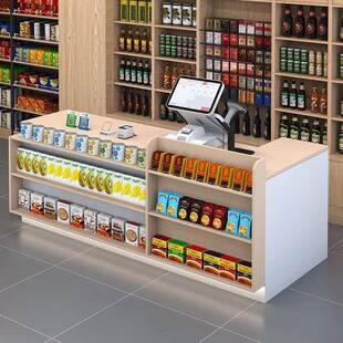 吧台桌收银台店铺小型柜台超市收款台便利店文具店转角前台接待台