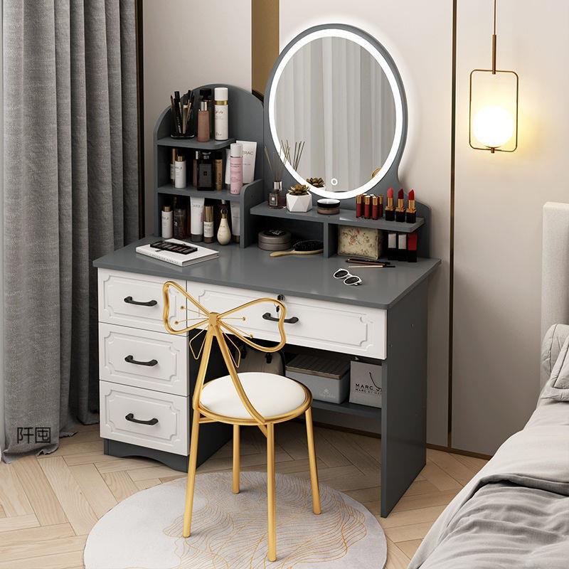 梳妆台小户型卧室床头柜化妆桌子现代简约收纳柜一体梳妆桌化妆台