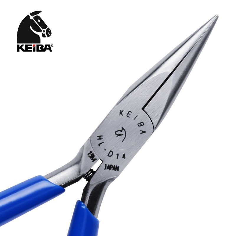 日本KEIBA马牌HL-D14/D04微型尖嘴钳有/无牙钳手工尖咀钳子夹持钳