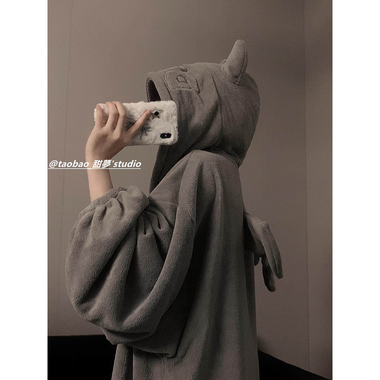 女式睡衣2025新的冬季珊瑚绒羊毛衬里加厚超大睡衣毛绒连帽长睡衣,3C数码配件,USB多功能数码宝,淘宝优惠券,粉丝福利购,淘宝优惠卷