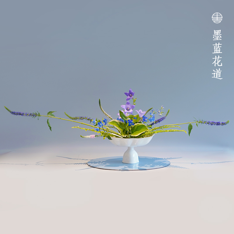 【小原流花器】公主日式插w花器皿剑山插花器禅意日式中式陶瓷