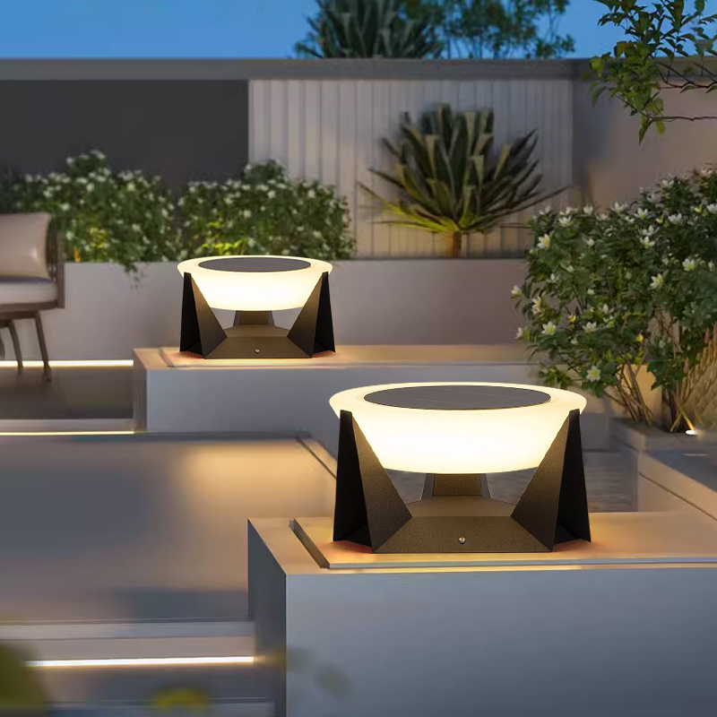 太阳能庭院灯别墅大门柱子灯户外防水柱头K灯草坪灯室外院墙柱头