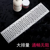 304不锈钢圆孔水槽盖板长条形拼接地沟饭店厨房防毛发定制漏水盖