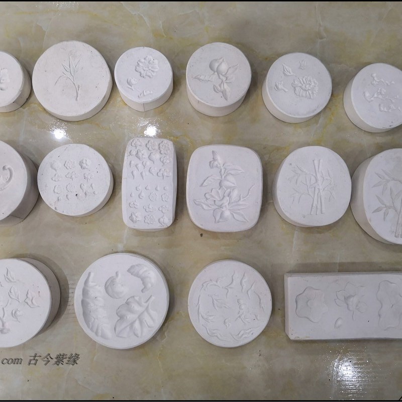 紫砂茶壶陶艺南瓜叶竹p叶桃叶树枝梅花荷花雕塑石膏模型模具模板