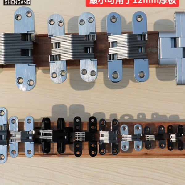 18板隐形暗合页强弱电箱柜门铰链上翻盖暗藏十字绞链合叶内嵌胶链