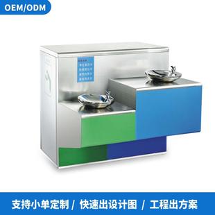 304不锈钢户外饮水台公园广场双盆直饮机园林公共洗手台不用电