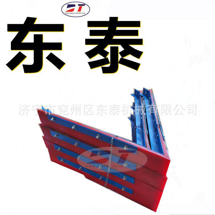 皮带机三角轻型空段清扫器 头部弧形铝合金卡槽一体式聚氨酯刮刀