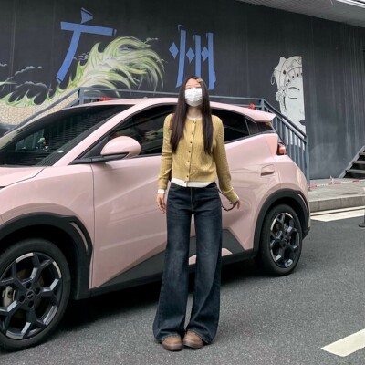 纯哥家蓝灰色直筒牛仔裤