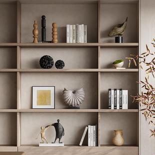 中古客厅壁柜摆件高档别墅酒店日式民宿酒柜卧室书架小众设计装饰