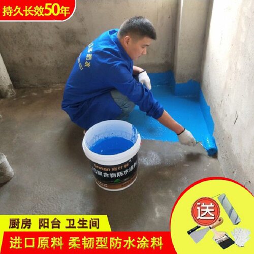 js防水涂料厨房屋楼顶卫生间地面柔性补漏材料室内外墙面补漏胶