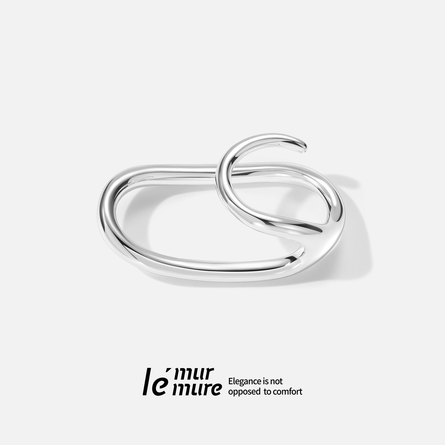 Le' Murmure 新古典主义 典藏意式美学手工立体小众极简双指戒指