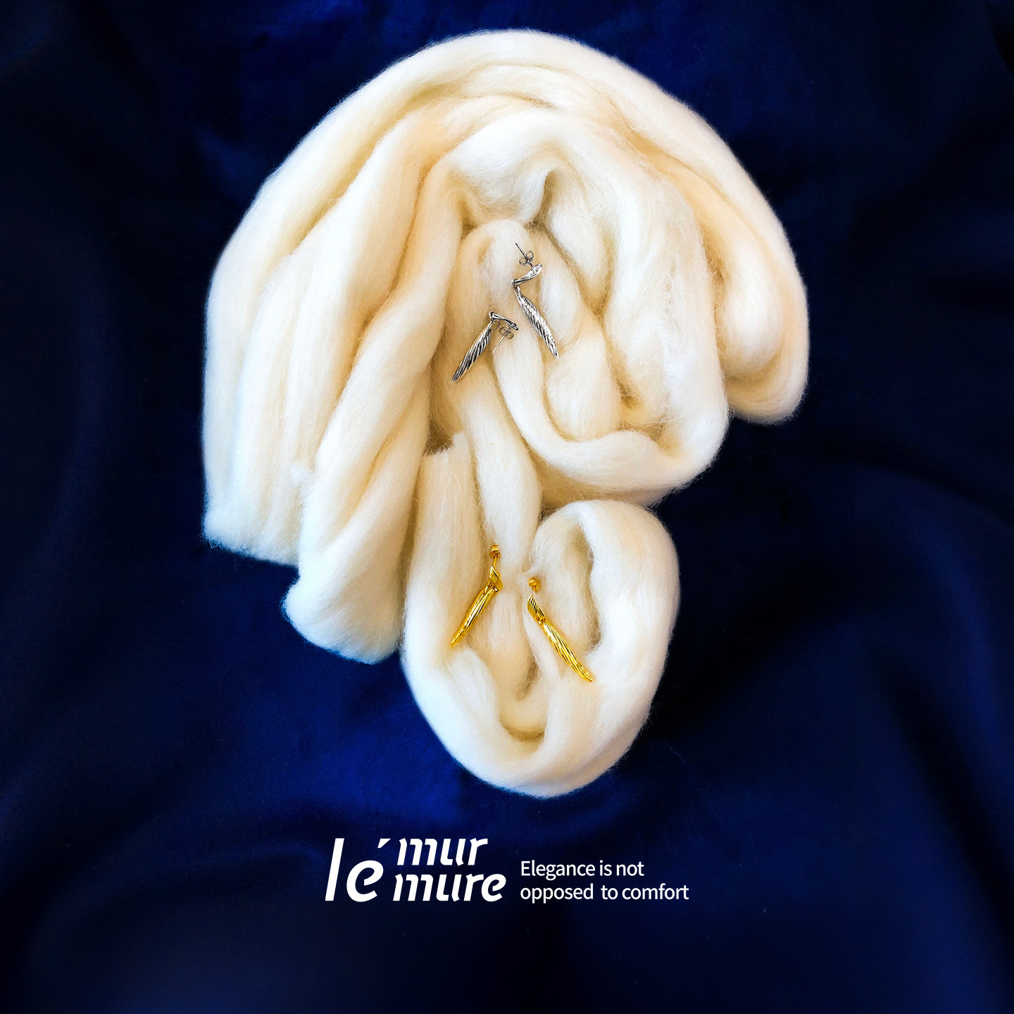 Le' Murmur 复古美学 意式獨家古法手工螺纹轻奢百搭长款耳钉耳环