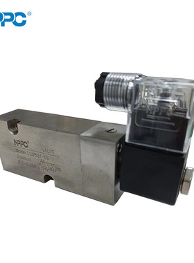 供应NPPC二位五通全不锈钢316NAMUR系列单电控电磁换向阀SSM系列