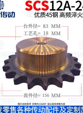 盛天链轮SCS链轮加工成品 SCS6分12A24齿 高精度耐磨损 申马传动