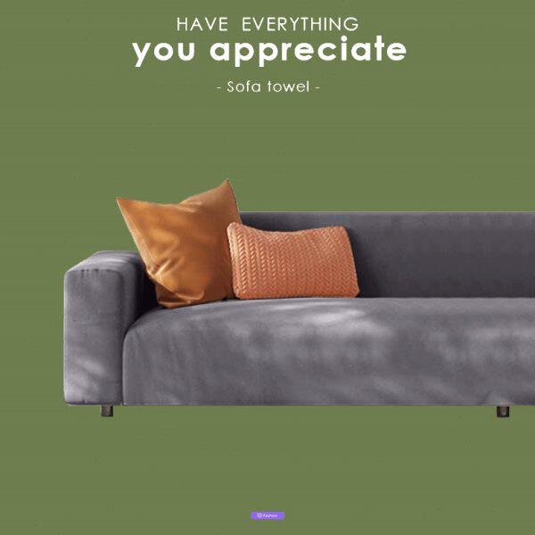 波塞绒轻奢万能通用型客厅全包式弹力一体式豆腐块防猫抓沙发套罩