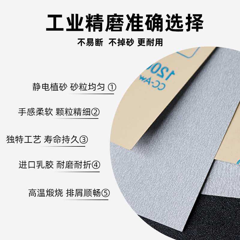 TOA砂纸木工专用打磨白砂纸干磨家具碳化硅干磨砂纸