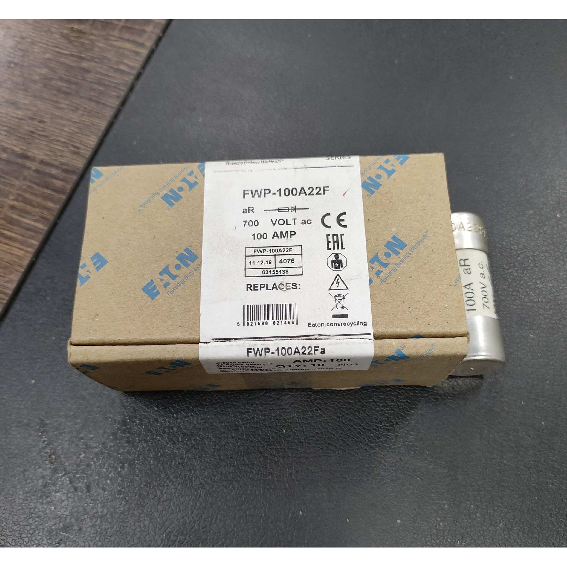 FWP-100A22F陶瓷管保险丝 700V 100A 22x58 巴斯曼BUSSMANN熔断