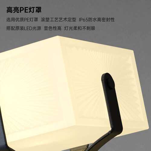 不锈钢太阳能柱头灯门柱灯小区花园门口户外庭院景观装饰灯具新款