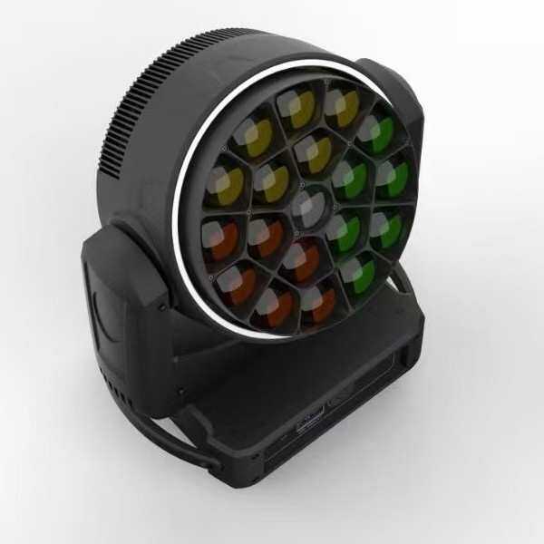 19颗40W LED变焦点控摇头灯RGBW全彩蜂眼舞台染色酒吧灯光带光圈