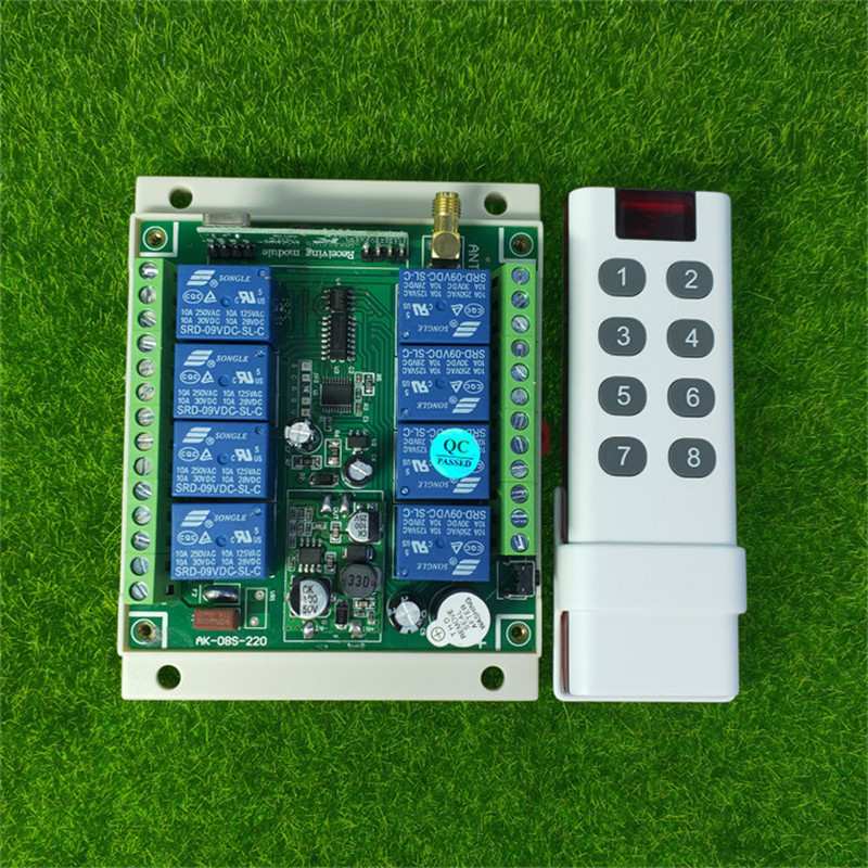 直流DC12V24V36伏8CH无线遥控开关射频控制器10A继电器电机正反转