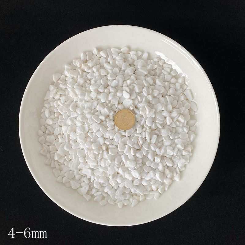 3-5mm天然白石头 花盆多肉白色鹅卵石 盆景铺地种花小白石现货