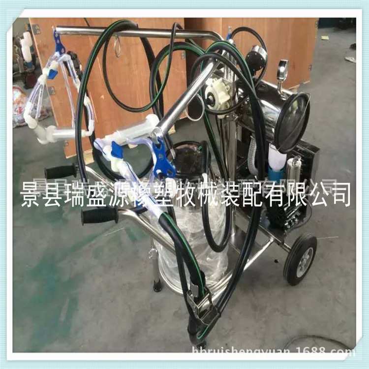 畜牧养殖设备 真空不锈钢挤奶机 移动式挤奶机 奶牛挤奶器