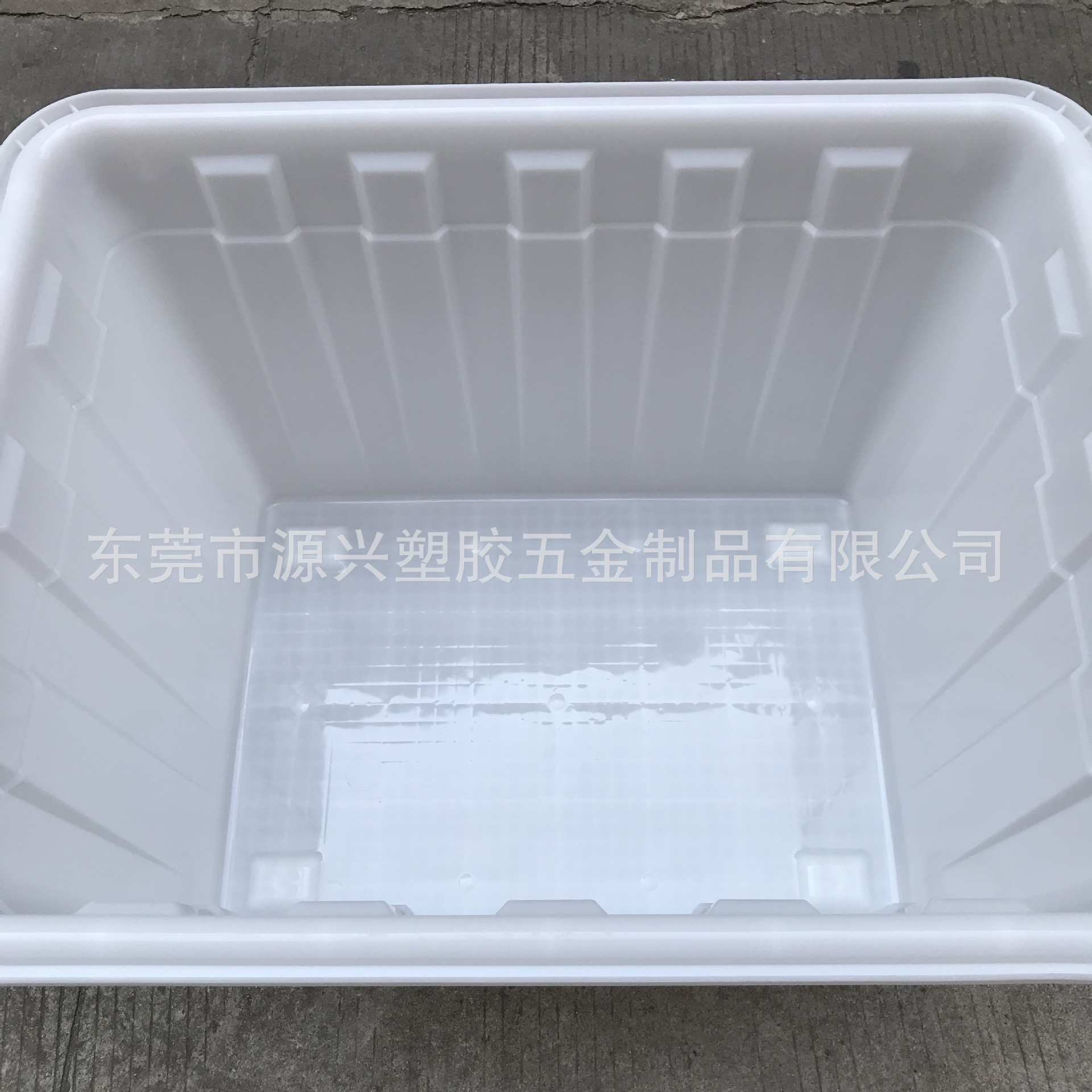 特大号加厚600升塑料水箱带轮方桶周转箱 蓝白红色车间储物胶框子