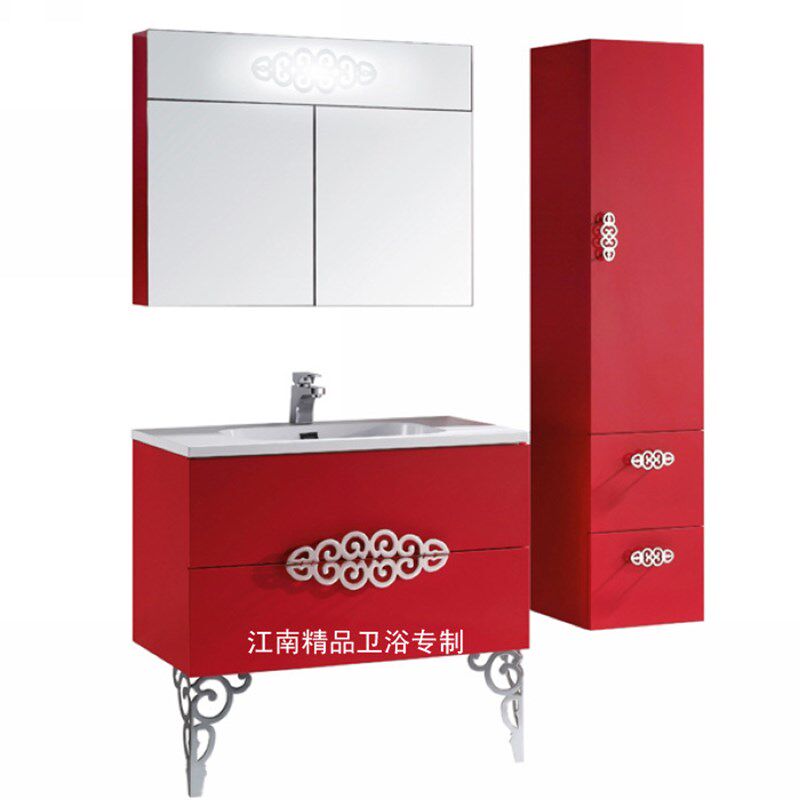 欧式美式橡木浴室柜组合实木卫浴柜洗脸盆柜洗手盆柜洗漱台8096