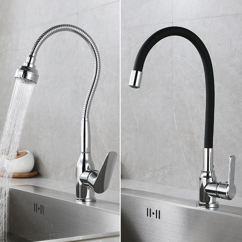 可旋转弯曲厨房冷热水龙头水槽不锈钢龙头洗菜盆混水阀,家装主材,厨房龙头,淘宝优惠券,粉丝福利购,淘宝优惠卷
