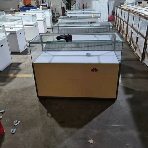 定制LOGO手机柜/陈列玻璃柜/封闭玻璃展示L柜/无人机玻璃柜/钟表