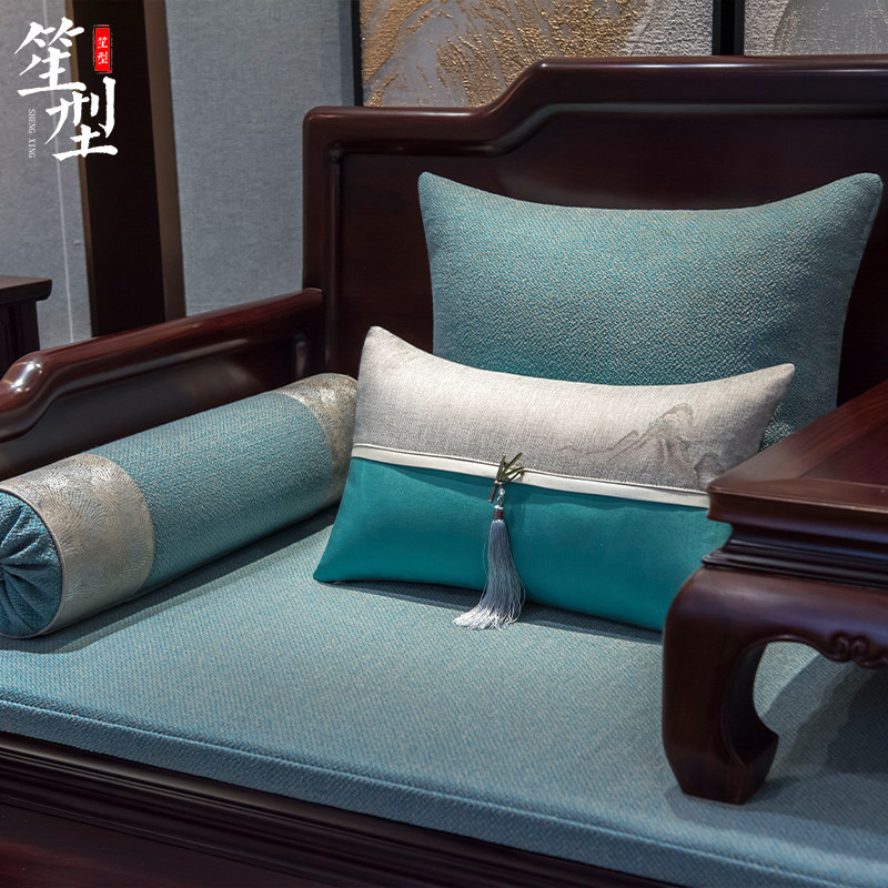 新古典红木沙发坐垫中式罗汉床座垫五件套中国风椅垫飘窗垫子定做
