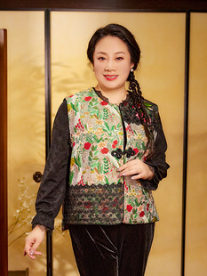 圆领中式 胖女士加码 新款 秋季 背心妈妈服724303710 女装