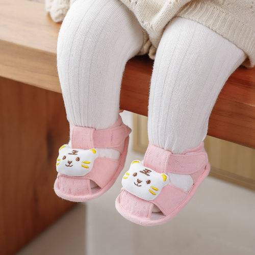 夏季婴儿学步凉鞋软底宝宝3-12个月男宝室内防滑透气布鞋