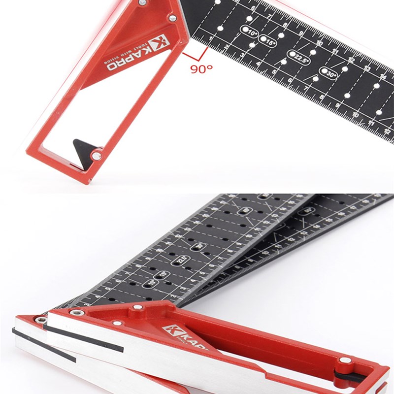 开普路直角d尺90度多功能354不锈钢木工角度尺高精度角尺万用拐尺