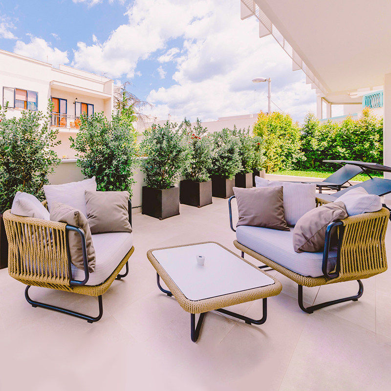 北欧户外沙发庭院花园绳编民宿阳台藤椅露台室外藤编沙发组合家具,住宅家具,户外沙发,淘宝优惠券,粉丝福利购,淘宝优惠卷