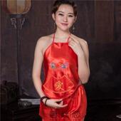 女士肚兜有口袋肚兜结婚礼物新娘古典G民族中国风成人套装 内衣睡