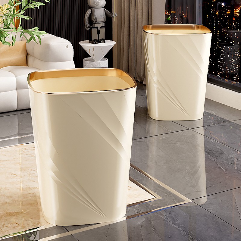 简奢高颜值垃圾桶家用高档大容量客厅厕所卫生间厨房办公室纸篓