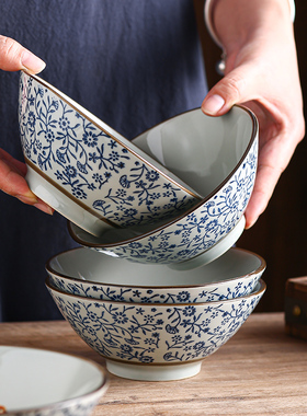 5.75英寸斗笠碗丼饭碗日式料理店端食菜碗家用吃米饭中号碗陶瓷碗